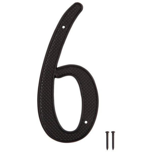 Prosource House Number 6 Black 4In N-016-PS